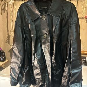 Lane Bryant Sleek Black Leather Jacket